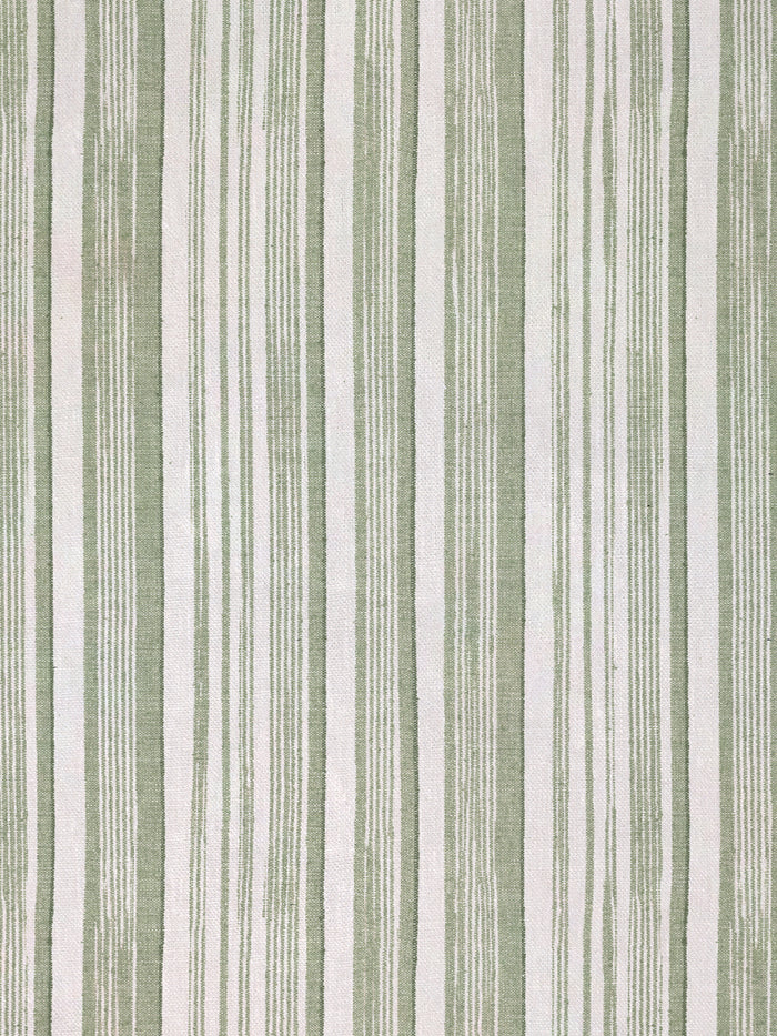 Stuart Stripe' Linen Fabric by Nathan Turner - Lichen
