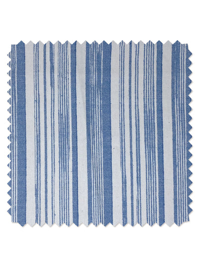 'Stuart Stripe' Linen Fabric by Nathan Turner - Blue