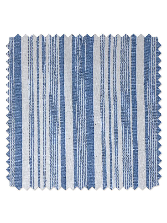 'Stuart Stripe' Linen Fabric by Nathan Turner - Blue