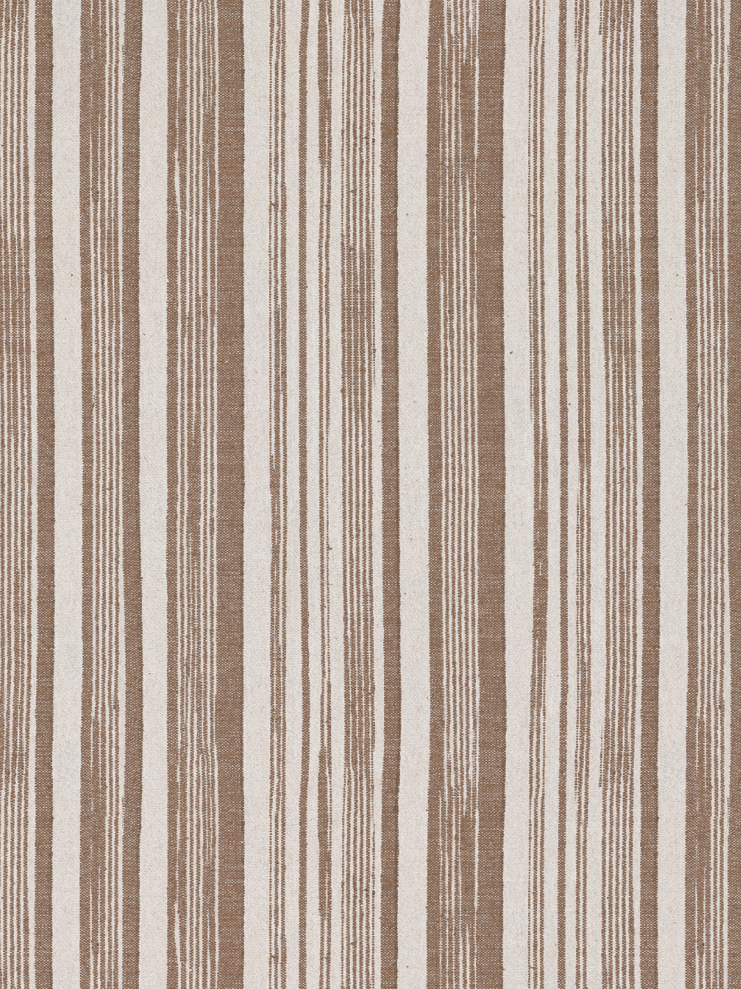 stuart stripe linen fabric by nathan turner brown