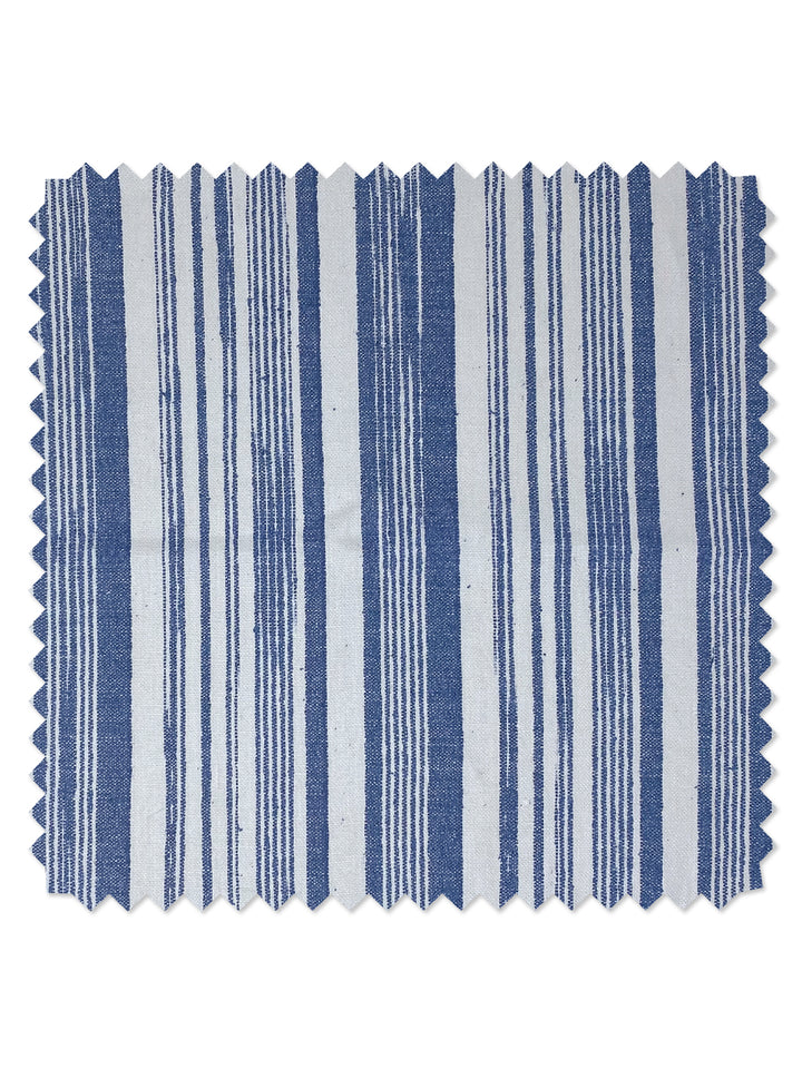 stuart stripe linen fabric by nathan turner dark blue
