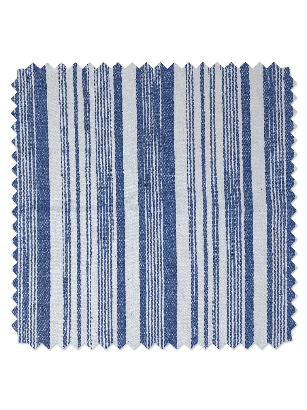 stuart stripe linen fabric by nathan turner dark blue