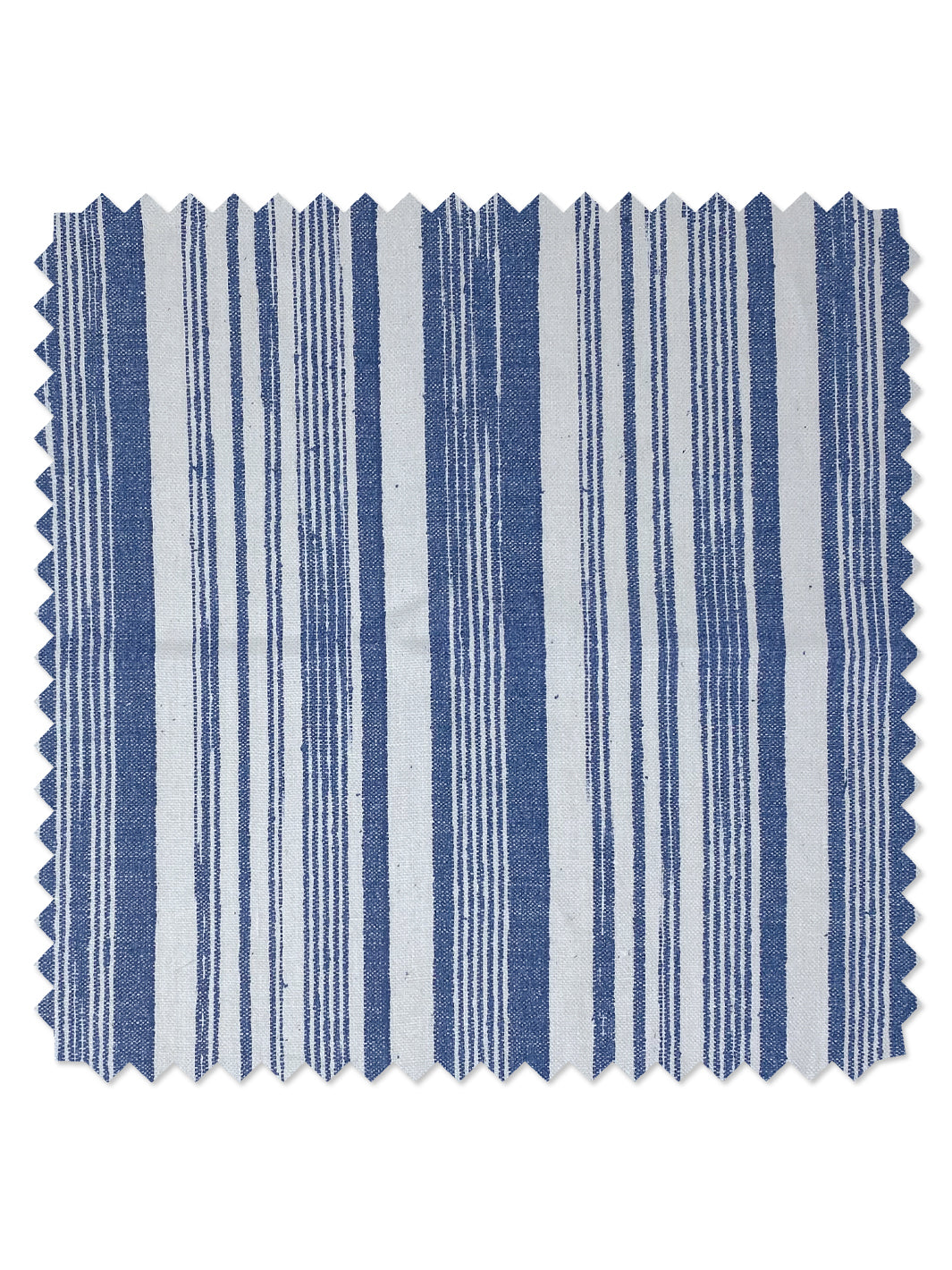 'Stuart Stripe' Linen Fabric by Nathan Turner - Dark Blue