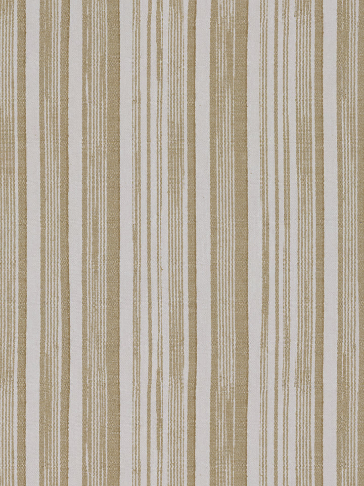 stuart stripe linen fabric by nathan turner gold