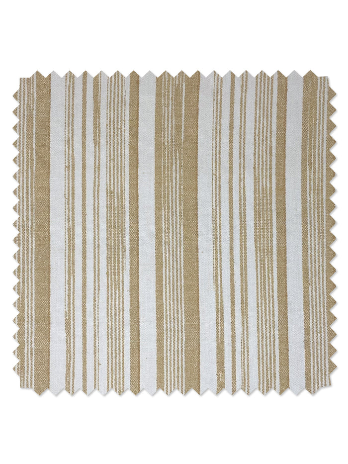 Stuart Stripe' Linen Fabric by Nathan Turner - Gold