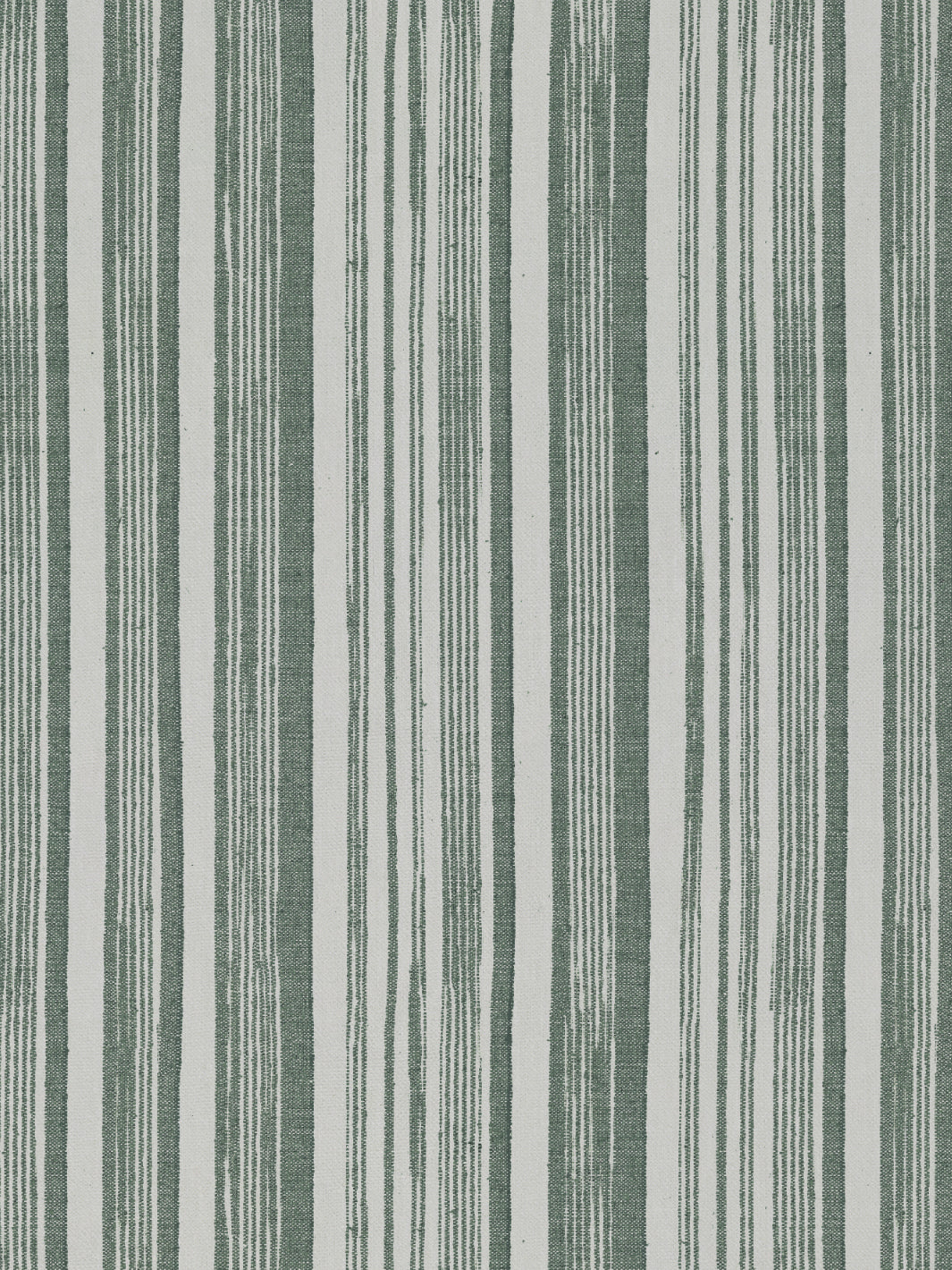 'Stuart Stripe' Linen Fabric by Nathan Turner - Green