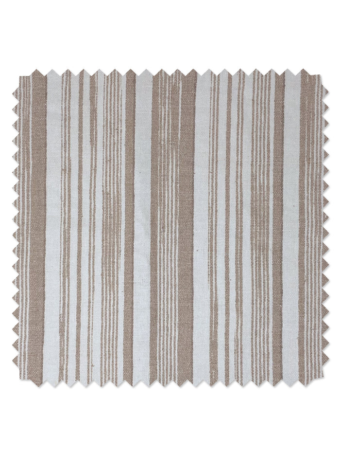 Stuart Stripe' Linen Fabric by Nathan Turner - Neutral