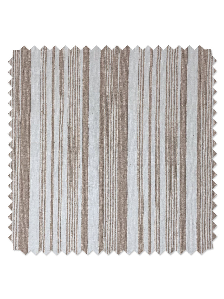 stuart stripe linen fabric by nathan turner neutral