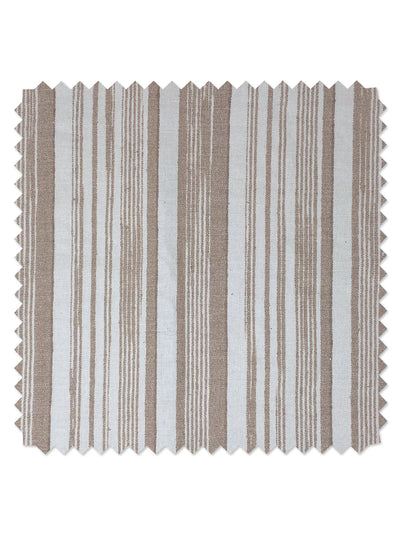 'Stuart Stripe' Linen Fabric by Nathan Turner - Neutral