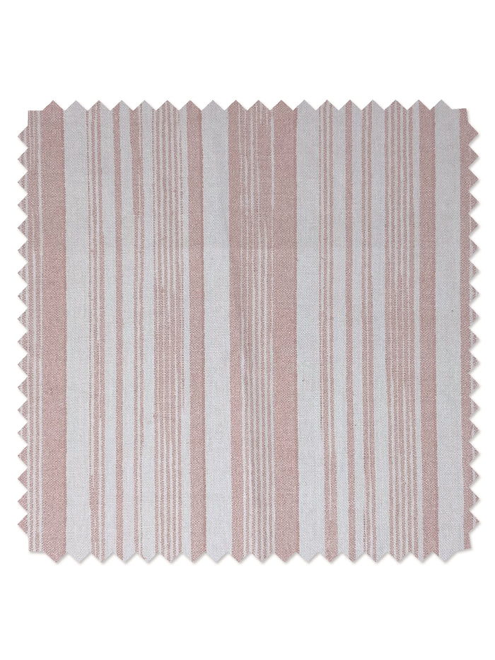 Stuart Stripe' Linen Fabric by Nathan Turner - Pink