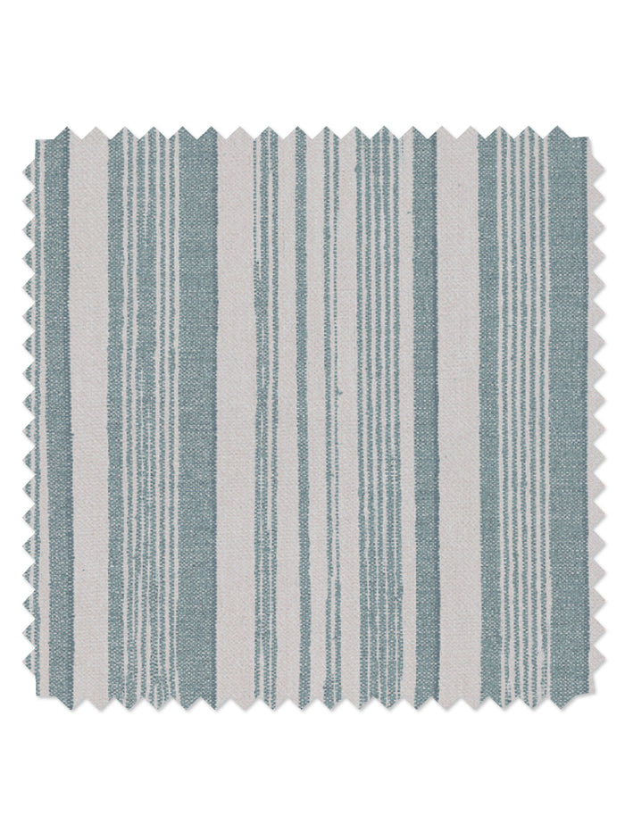 Stuart Stripe' Linen Fabric by Nathan Turner - Seafoam