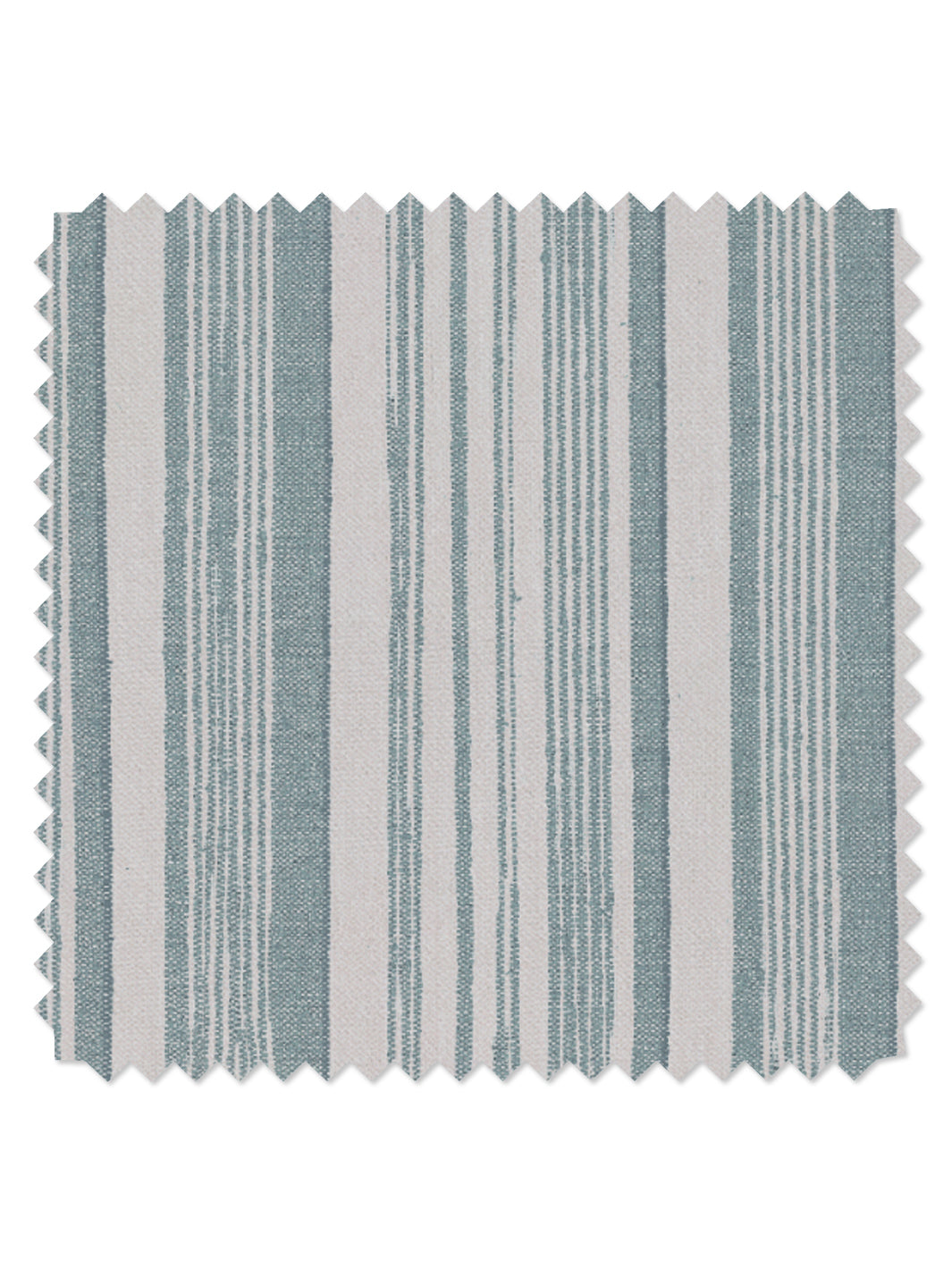 'Stuart Stripe' Linen Fabric by Nathan Turner - Seafoam