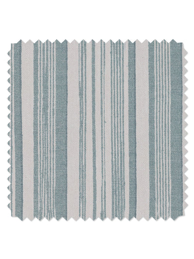 'Stuart Stripe' Linen Fabric by Nathan Turner - Seafoam