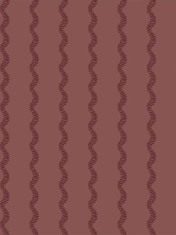 'Sutton Stripe' Wallpaper by Wallshoppe - Aged Burgundy
