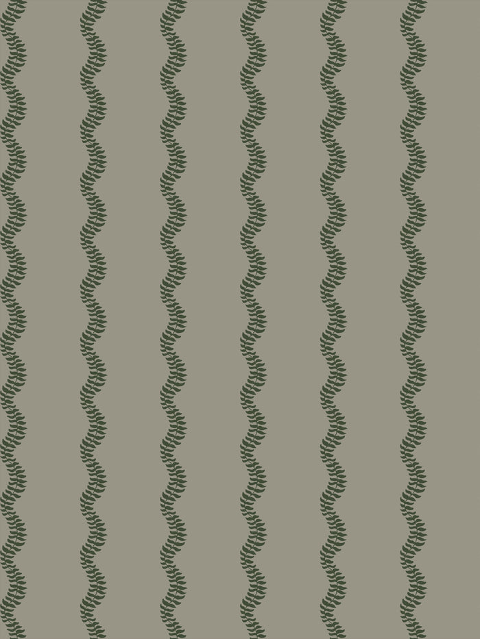 'Sutton Stripe' Wallpaper by Wallshoppe - Aged Olive