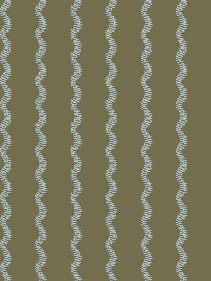 'Sutton Stripe' Wallpaper by Wallshoppe - Fern Sky