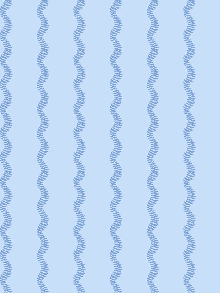 'Sutton Stripe' Wallpaper by Wallshoppe - Soft Sky