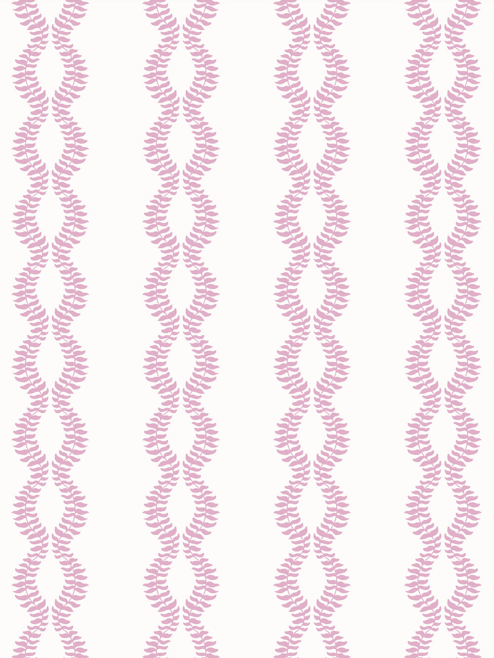 Close crop of soft rosy pink leaf vines on warm ivory