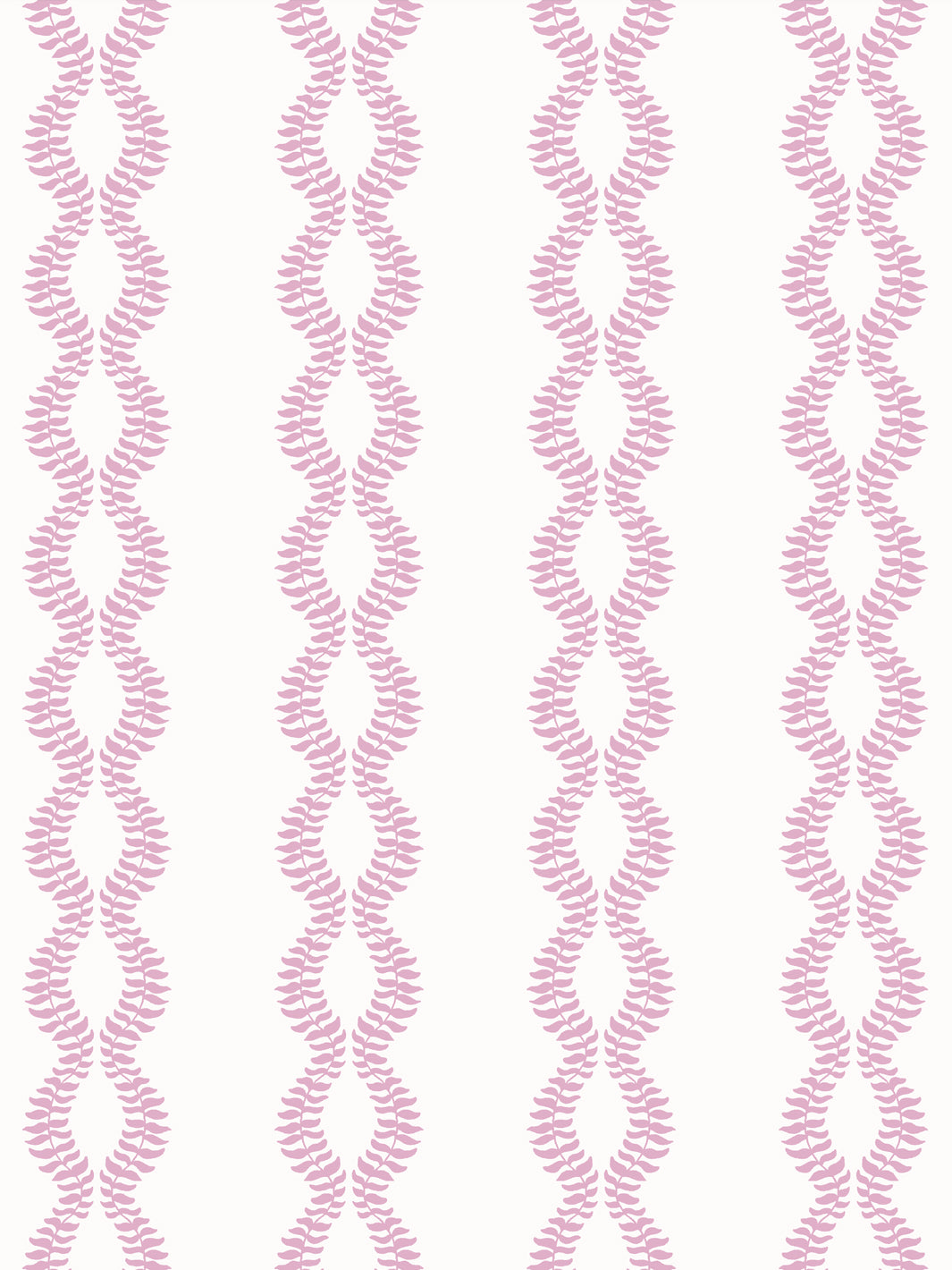 Close crop of soft rosy pink leaf vines on warm ivory