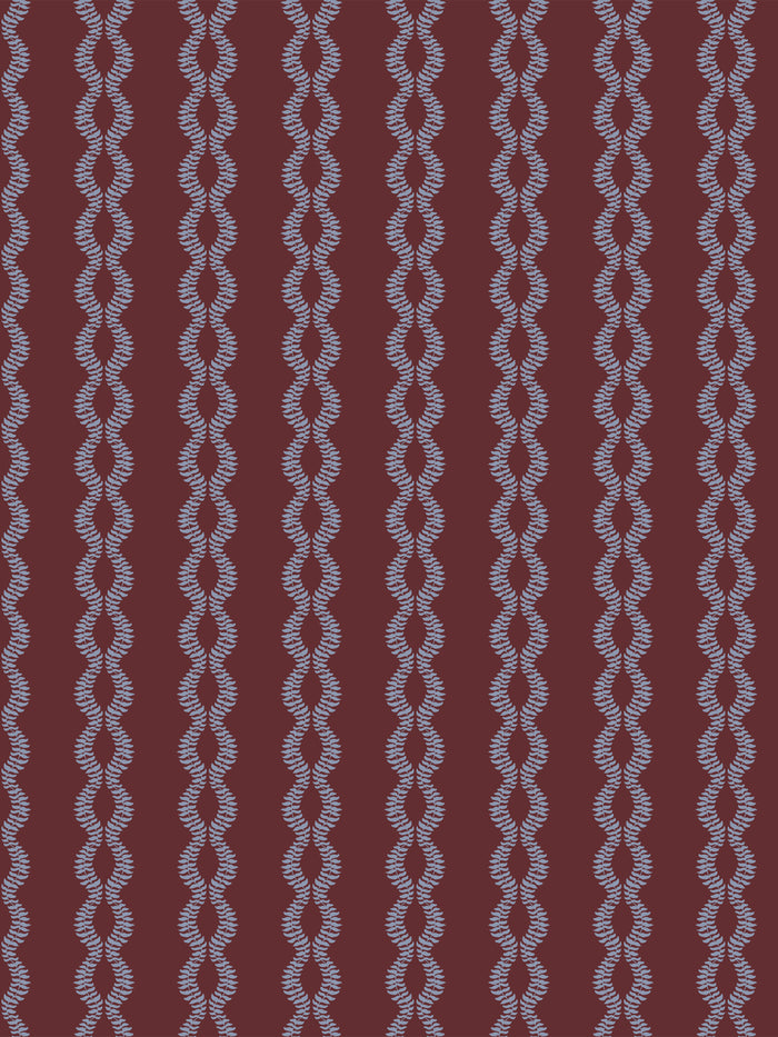 'Sutton Vine' Wallpaper by Wallshoppe - Faded Periwinkle Merlot
