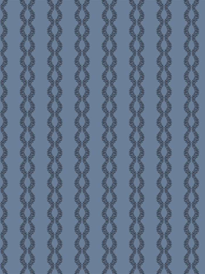 'Sutton Vine' Wallpaper by Wallshoppe - Vintage Navy
