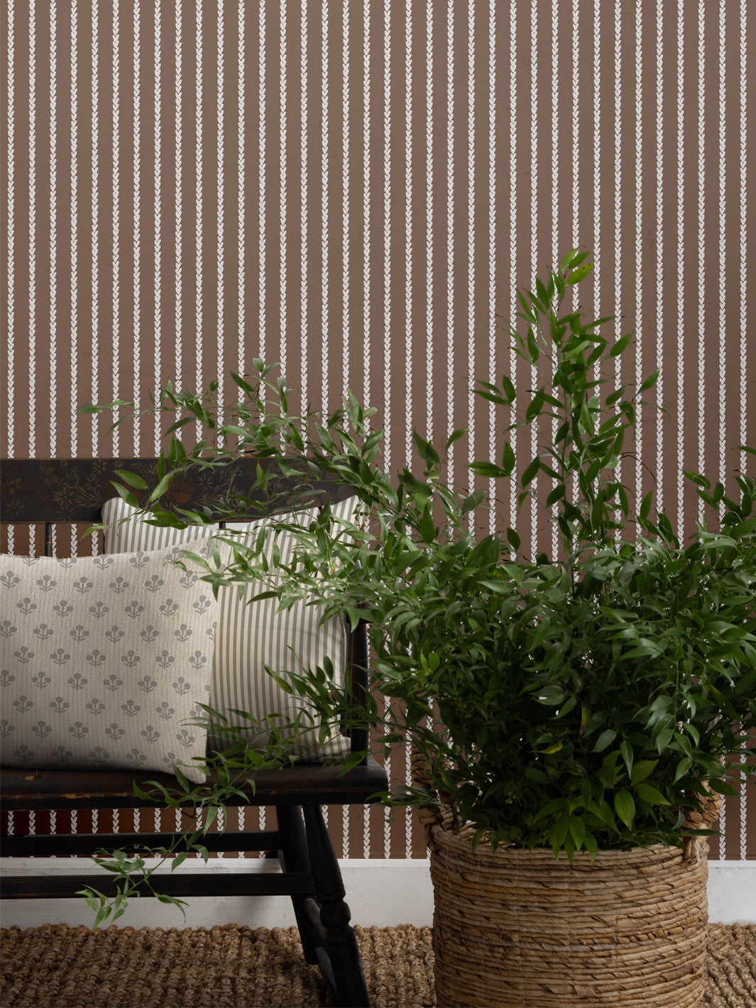 'Sweet Stripe' Wallpaper by Sugar Paper - Fawn
