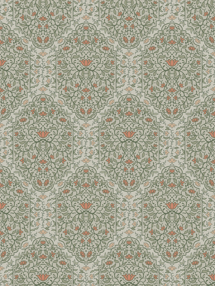 'Taliah Large' Wallpaper by Wallshoppe - Silver Sage