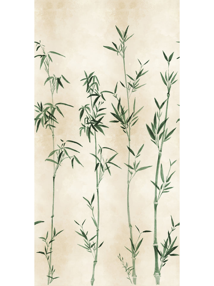 'The Big Bamboo' Mural Wallpaper by Flint Wood & Hicks - Green