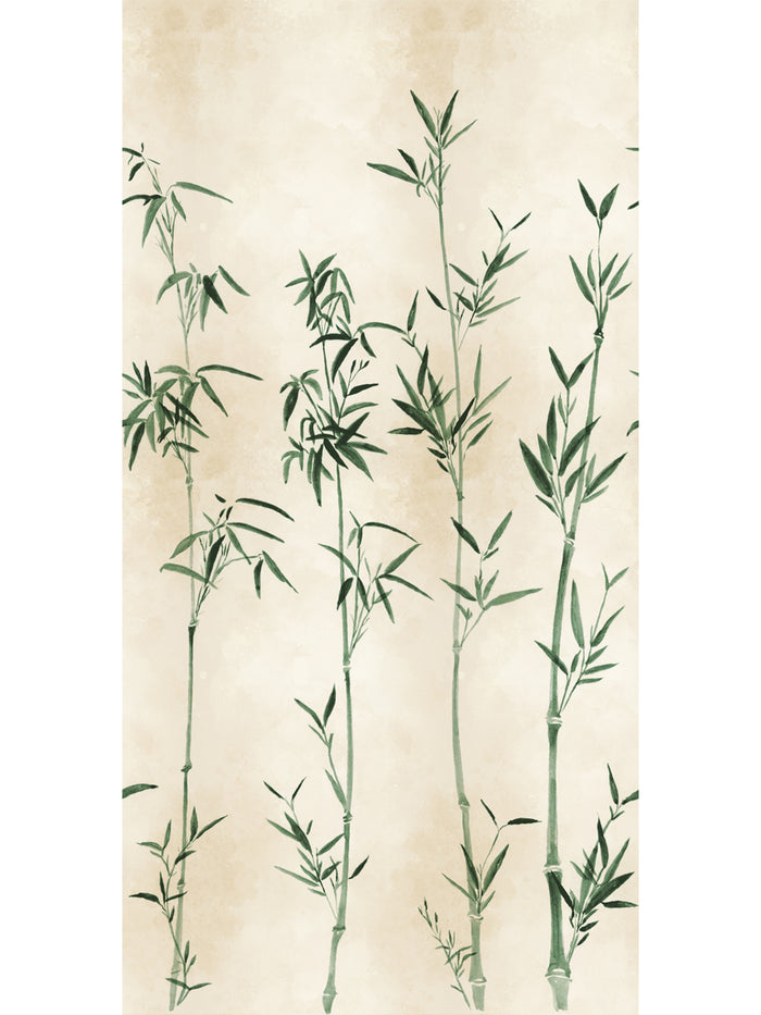'The Big Bamboo' Mural Wallpaper by Flint Wood & Hicks - Green