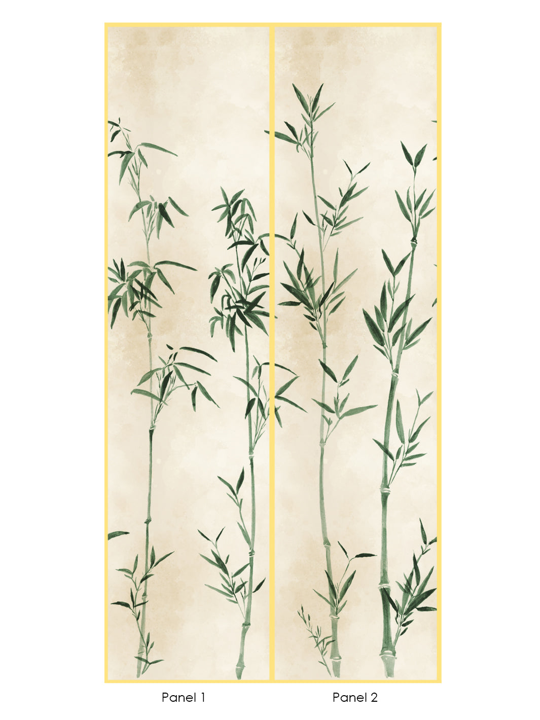'The Big Bamboo' Mural Wallpaper by Flint Wood & Hicks - Green