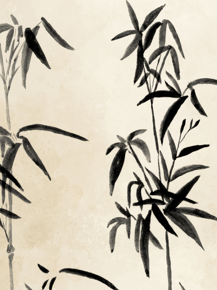 'The Big Bamboo' Mural Wallpaper by Flint Wood & Hicks - Ink Black