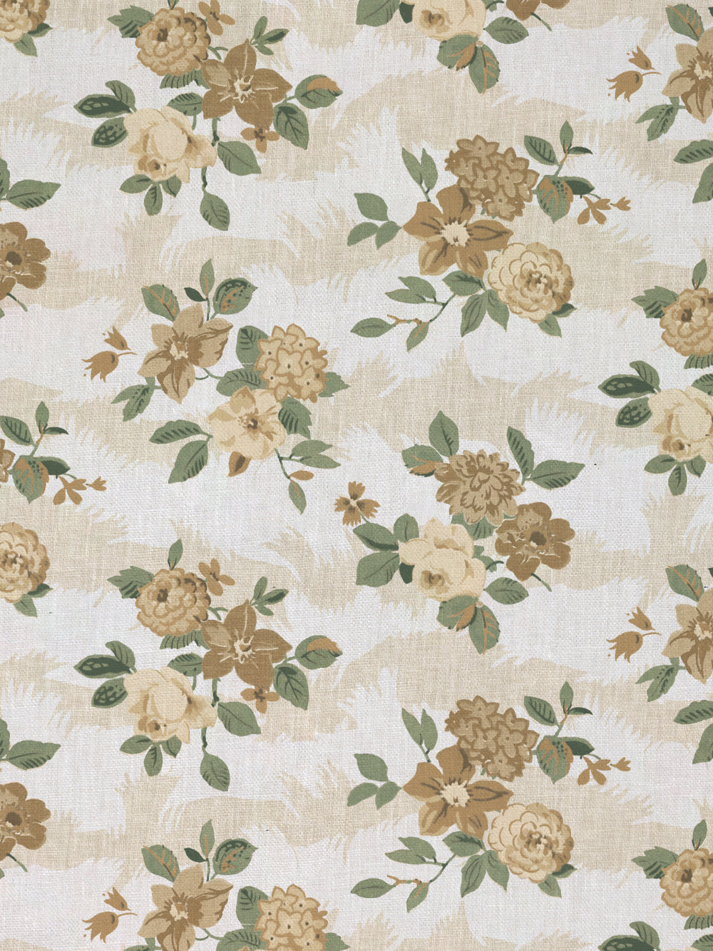 theodora linen fabric by nathan turner gold green