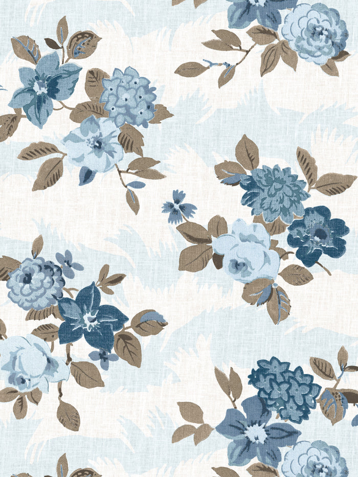 'Theodora' Wallpaper by Nathan Turner - Blue Brown