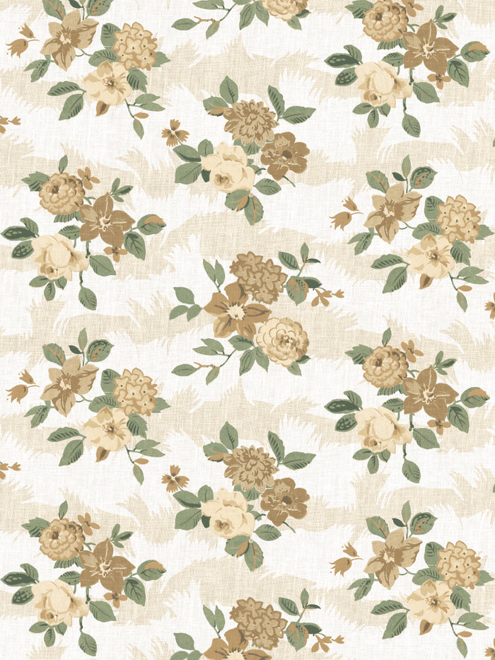 'Theodora' Wallpaper by Nathan Turner - Gold Green