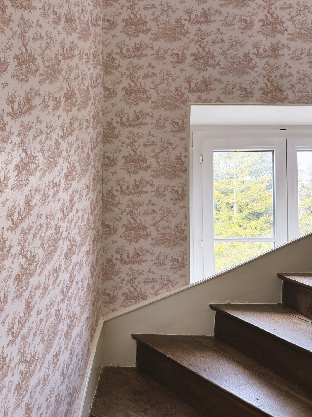 'Toile du Saint Calais' Wallpaper by Clare V. - Clay Cream