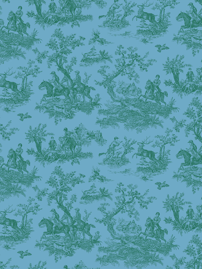 'Toile du Saint Calais' Wallpaper by Clare V. - Azure Fern