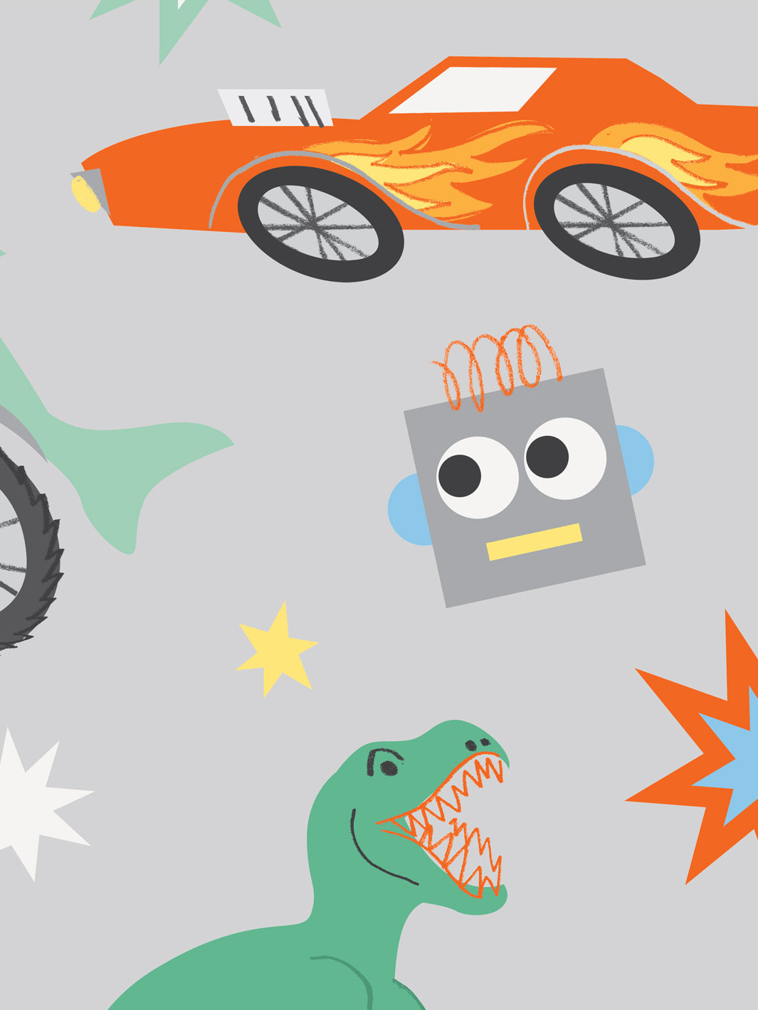 'Toybox' Wallpaper by Meri Meri - Mushroom