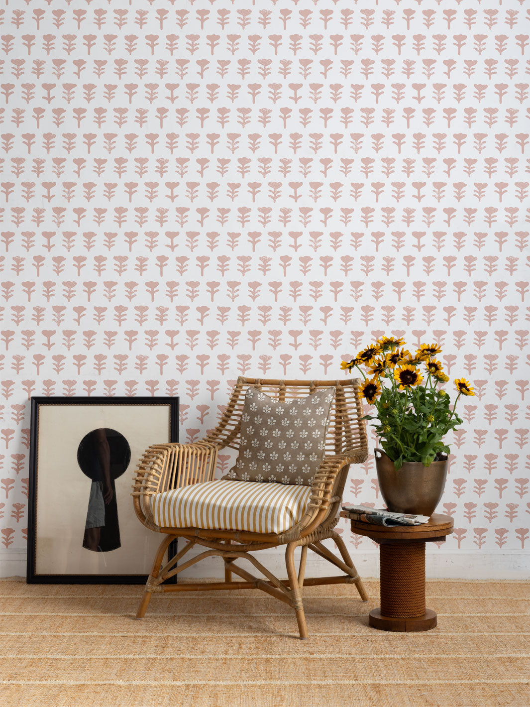 'Tulip Large' Wallpaper by Sugar Paper - Rose