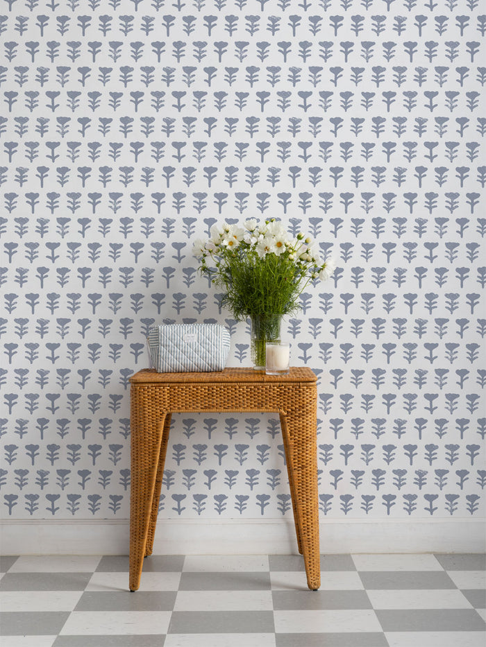 'Tulip Large' Wallpaper by Sugar Paper - Slate