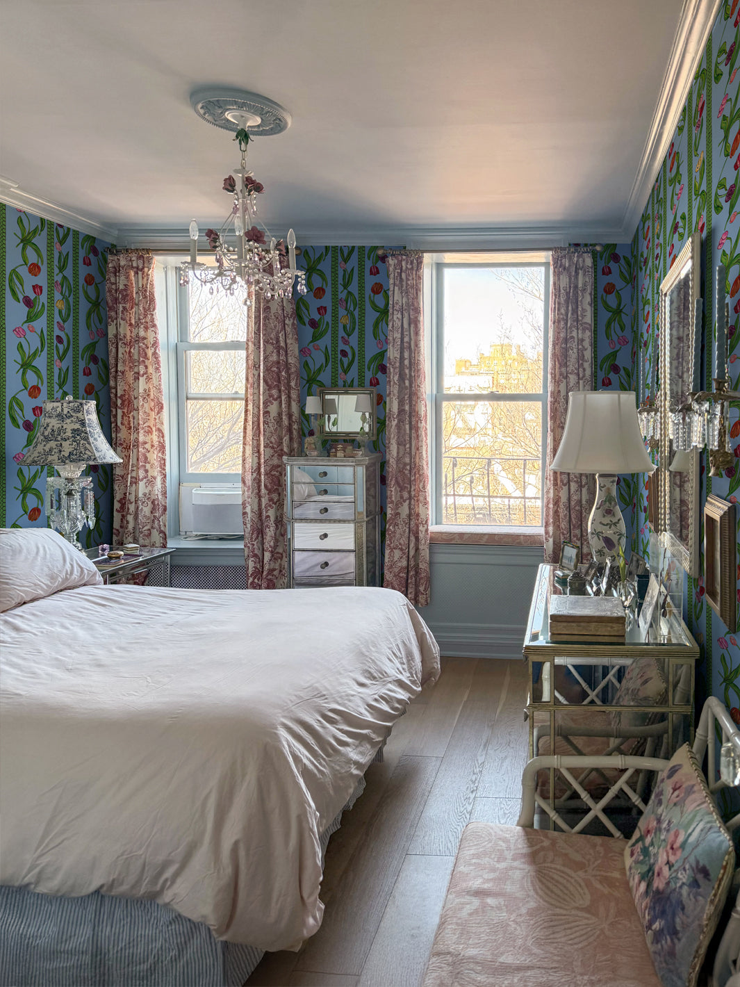 'Tulips' Wallpaper by Carly Beck City Blue - Blue