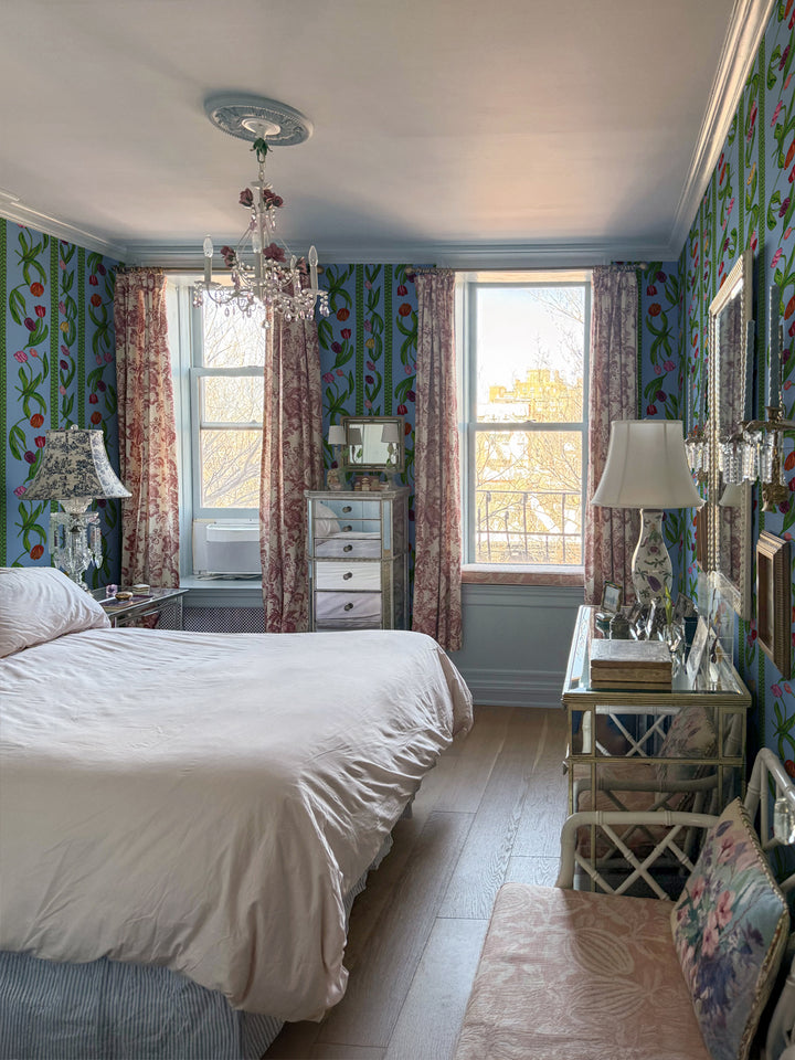 'Tulips' Wallpaper by Carly Beck City Blue - Blue