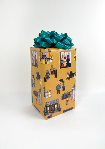 'Upper East Side' Gift Wrap by Carly Beck - Marigold