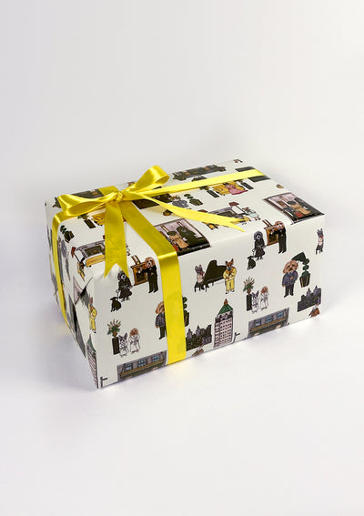 'Upper East Side' Gift Wrap by Carly Beck - White