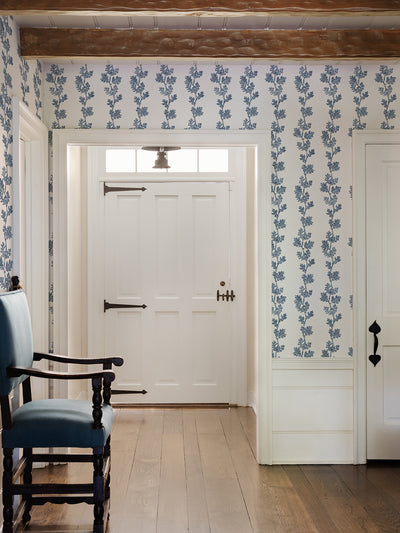valley oak stripe wallpaper by nathan turner darker blue