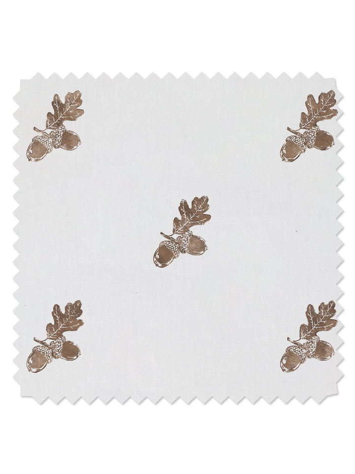 valley acorn linen fabric by nathan turner brown