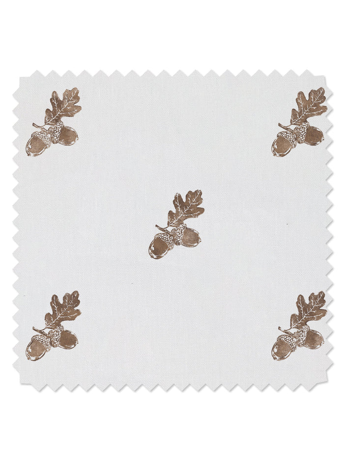 'Valley Acorn' Linen Fabric by Nathan Turner - Brown