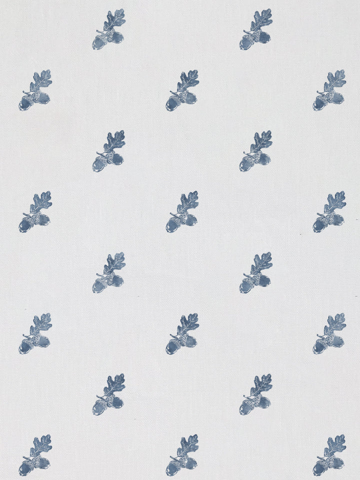 valley acorn linen fabric by nathan turner darker blue