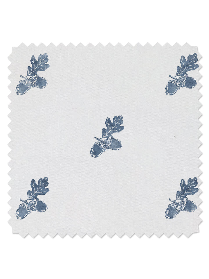 valley acorn linen fabric by nathan turner darker blue