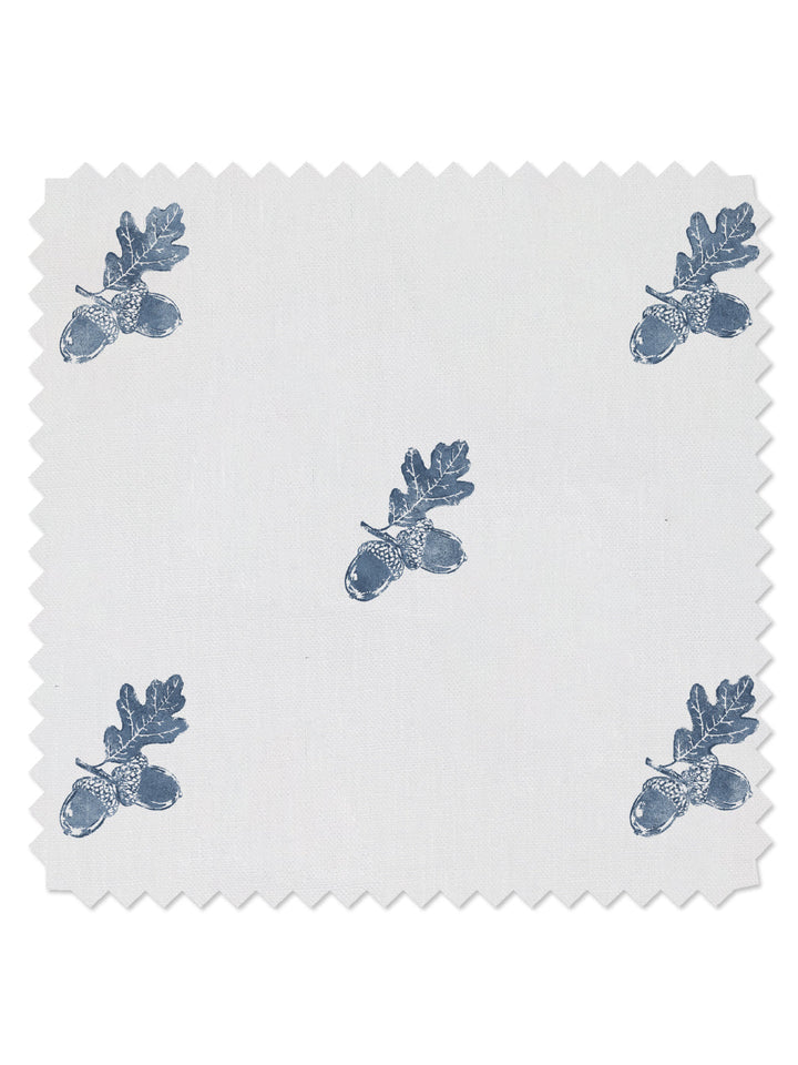 valley acorn linen fabric by nathan turner darker blue