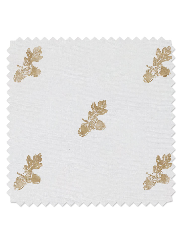 valley acorn linen fabric by nathan turner gold